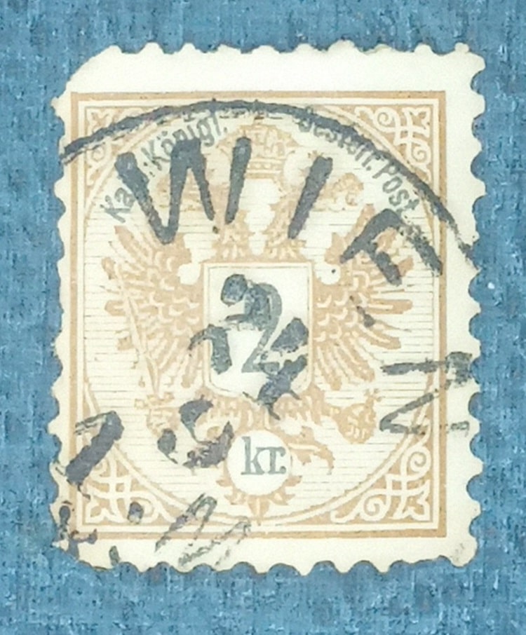 | Casa do Colecionador AUSTRIA - MONARQUIA - selo stamp scott #41 - 2Kr - 1883