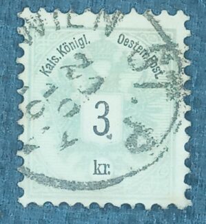 AUSTRIA - MONARQUIA - selo stamp scott #42 - 3Kr - 1883