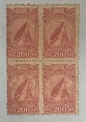 BRASIL- AÉREO- AERONÁUTICA - SELO RHM #A18A - 200rs - AVIAÇÃO - 1933