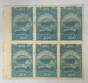 BRASIL- AÉREO- AERONÁUTICA - SELO RHM #A19A - 300rs - AVIAÇÃO - 1933