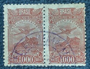 BRASIL- AÉREO- AERONÁUTICA SELO RHM #A30- 1.000rs - AVIAÇÃO - 1929