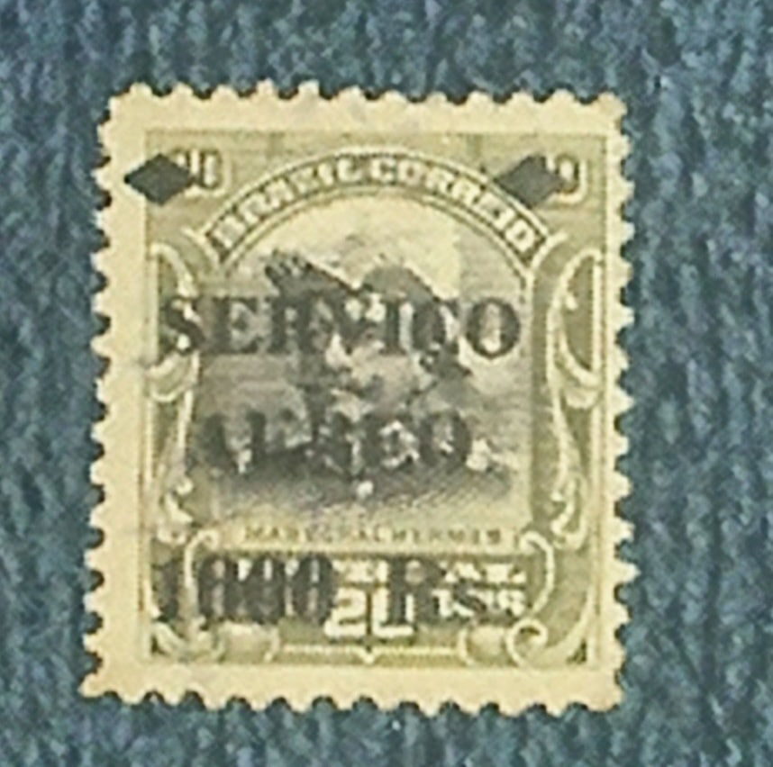 | Casa do Colecionador BRASIL- AÉREO OFICIAL - SELO RHM #A08.A6 - 20rs - SERVIÇO ALREO - 1927