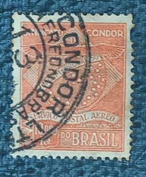 BRASIL- AÉREO- VARIG - SELO RHM #K07 - 10.000rs - AVIAÇÃO - 1927