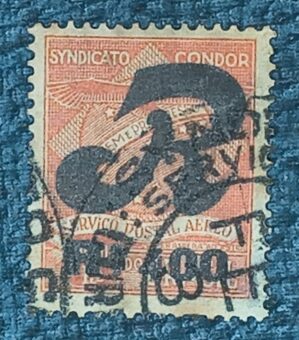 BRASIL- AÉREO- VARIG - SELO RHM #K09- 10.000rs - AVIAÇÃO - 1928