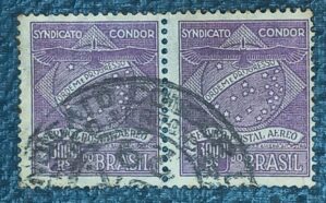 BRASIL- AÉREO- VARIG - SELO RHM #K1- 3.000rs - AVIAÇÃO - 1927