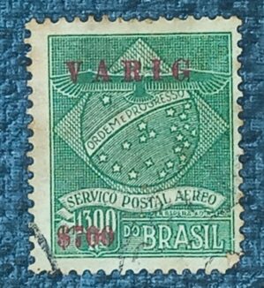 BRASIL- AÉREO- VARIG - SELO RHM #V01 - 1.3000rs - AVIAÇÃO - 1927