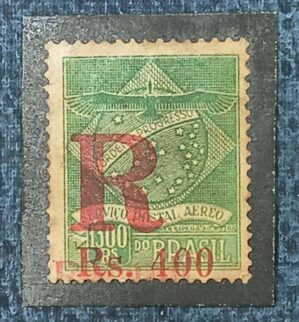 BRASIL- AÉREO- VARIG - SELO RHM #V04d - 1.300rs - AVIAÇÃO - 1928