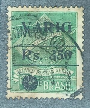 BRASIL- AÉREO- VARIG - SELO RHM #V07 - 1.3000rs - AVIAÇÃO - 1930