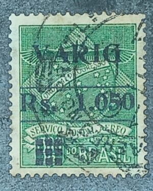 BRASIL- AÉREO- VARIG - SELO RHM #V09 - 1.3000rs - AVIAÇÃO - 1930