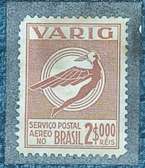 BRASIL- AÉREO- VARIG - SELO RHM #V25 - 2.000rs - AVIAÇÃO - 1931