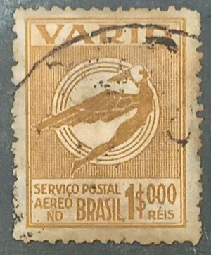 BRASIL- AÉREO- VARIG - SELO RHM #V32 - 1..000rs - AVIAÇÃO - 1933