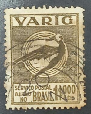 BRASIL- AÉREO- VARIG - SELO RHM #V48 - 1..000rs - AVIAÇÃO - 1934