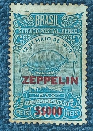 BRASIL- AÉREO- ZEPELLIN - SELO RHM #Z10- 2.500rs - AVIAÇÃO - 1931