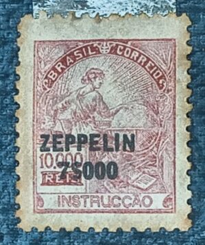 BRASIL- AÉREO- ZEPELLIN - SELO RHM #Z13- 7.000rs - AVIAÇÃO - 1932