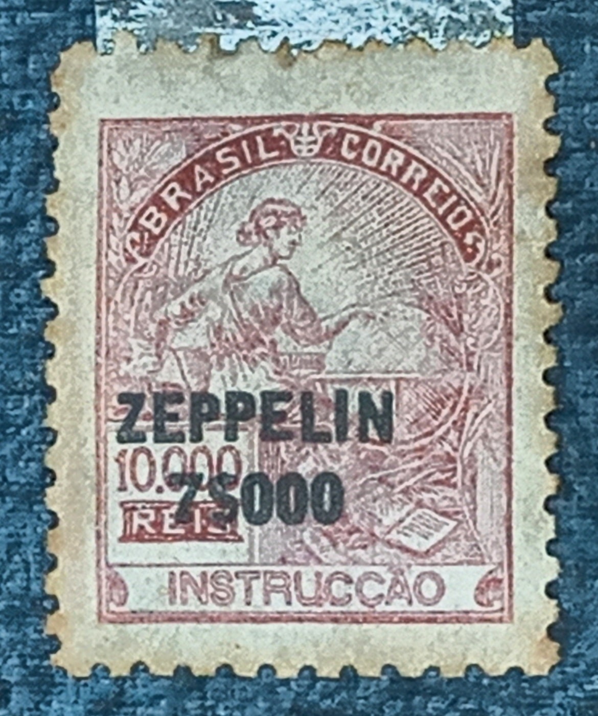 | Casa do Colecionador BRASIL- AÉREO- ZEPELLIN - SELO RHM #Z13- 7.000rs - AVIAÇÃO - 1932
