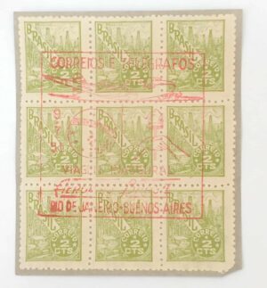 BRASIL- REPÚBLICA – AVIAÇÃO - QUADRA COMEMORATIVA - RIO a BUENOS AIRES 1951