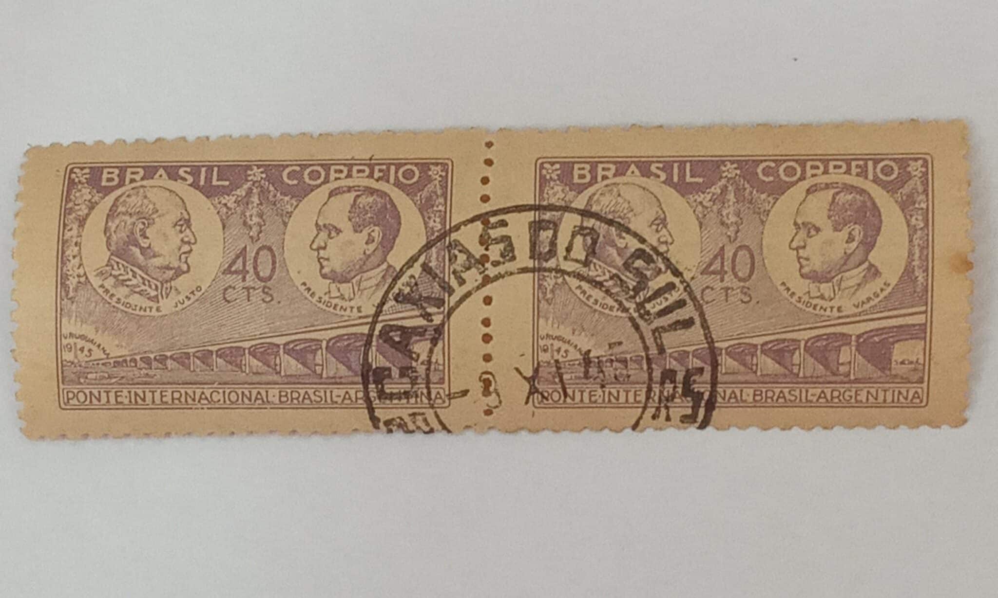 | Casa do Colecionador BRASIL- REPÚBLICA – SELO COMEMORATIVO - RHM #C213 - 40cents. - GETÚLIO VARGAS 1945
