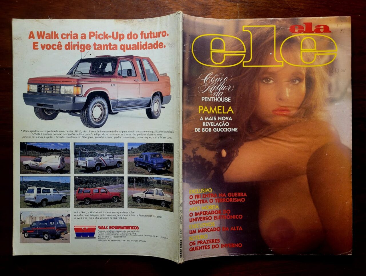 | Casa do Colecionador Ele Ela Nº 240 - Pamela (Revista com Pôster) Junho 1989