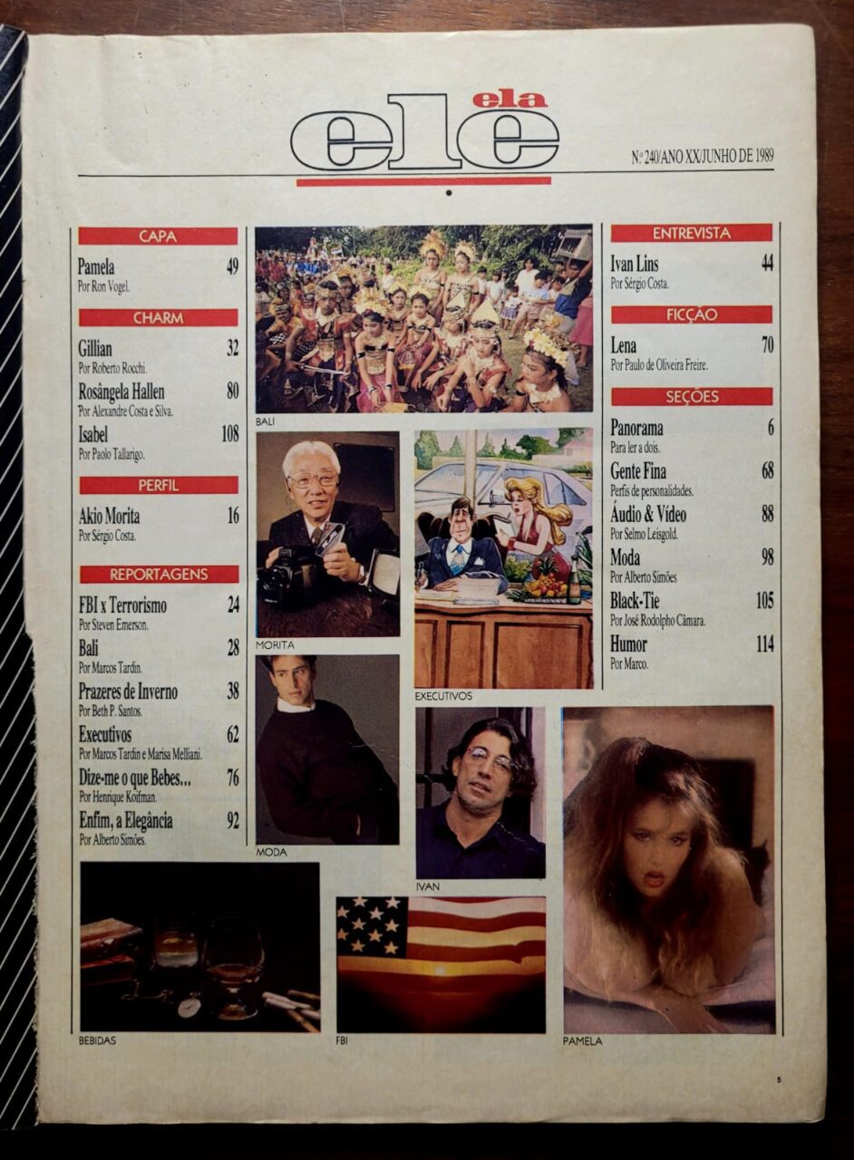 | Casa do Colecionador Ele Ela Nº 240 - Pamela (Revista com Pôster) Junho 1989