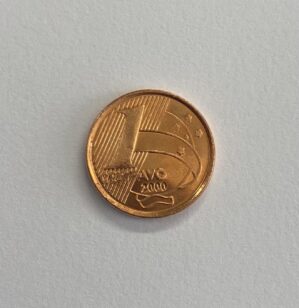 Moeda 1 centavo 2000 Flor de cunho data escassa