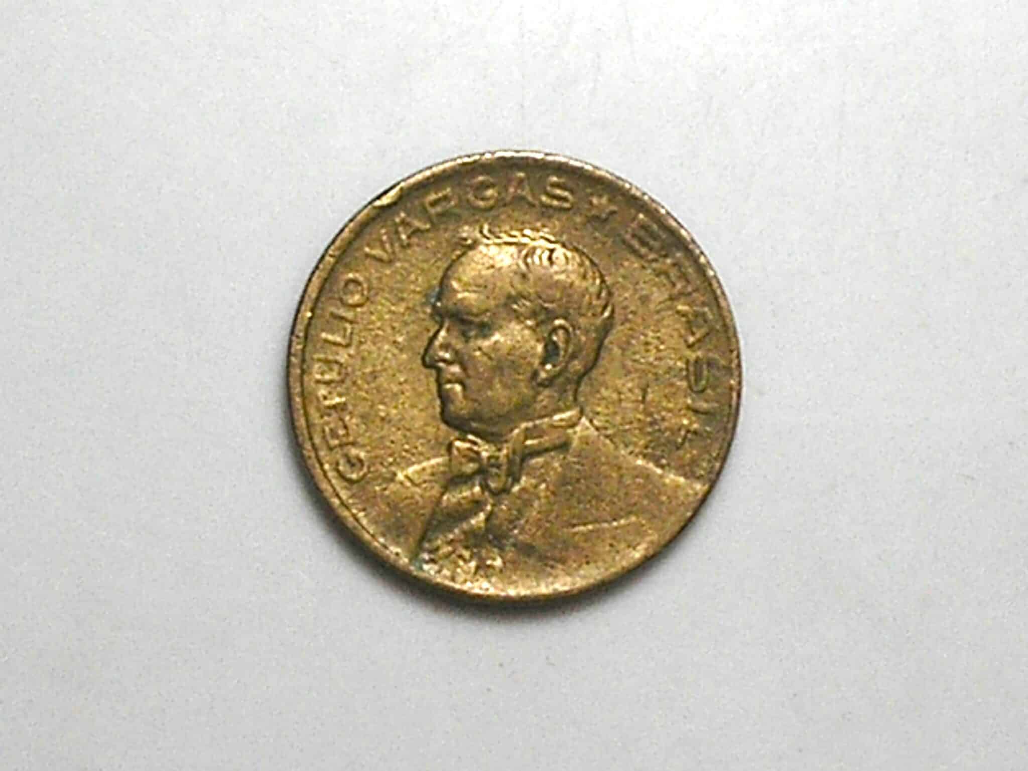 | Casa do Colecionador Peça bonita de 10 Centavos 1942 - Primeira da série - Sob - Getúlio