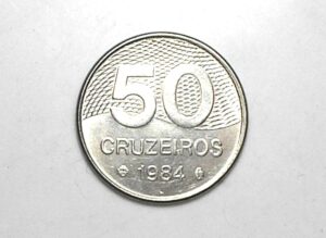 Peça bonita de 50 Cruzeiros 1984 flor de cunho - Indio