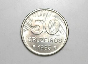 Peça bonita de 50 Cruzeiros 1985 flor de cunho - Indio