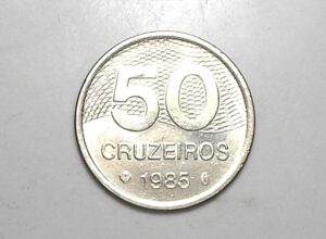 Peça bonita de 50 Cruzeiros 1985 flor de cunho - Indio