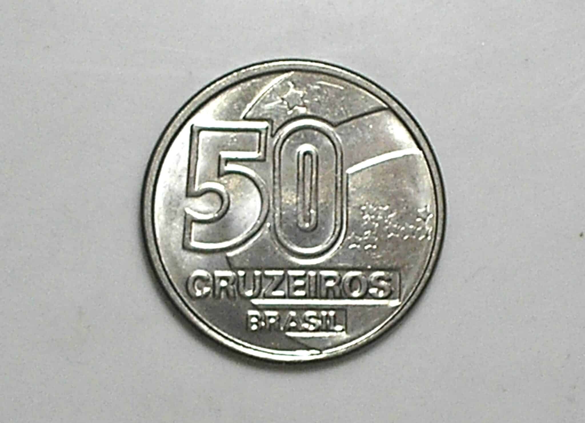 | Casa do Colecionador Peça bonita de 50 Cruzeiros 1991 flor de cunho - Bahiana