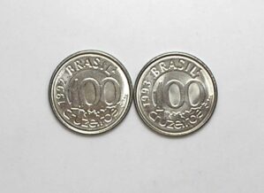 Peças bonitas de 100 Cruzeiros 1992 e 1993 flor de cunho - Peixe boi