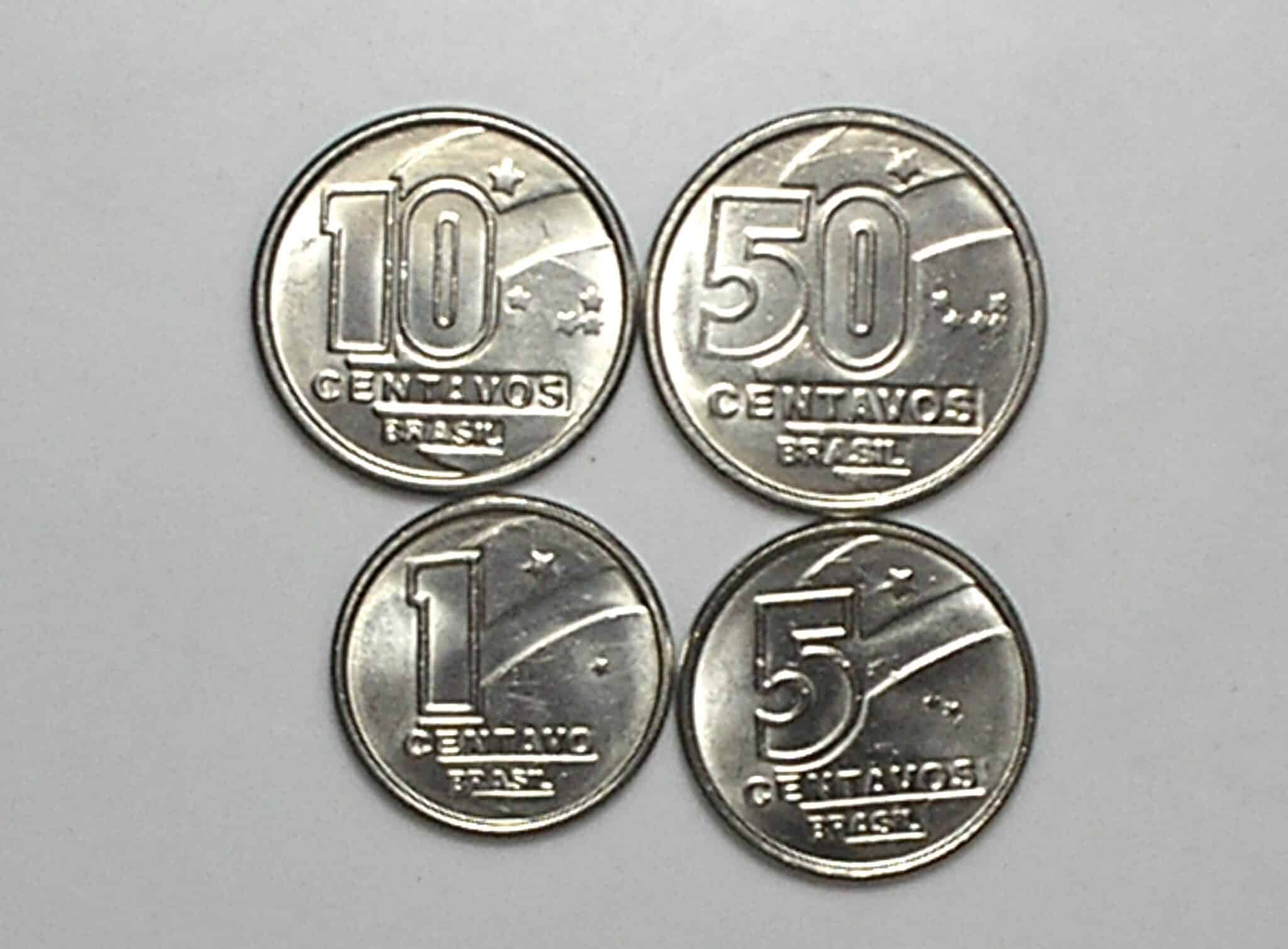 | Casa do Colecionador Peças bonitas de 1,5,10 e 50 Centavo 1989 flor de cunho