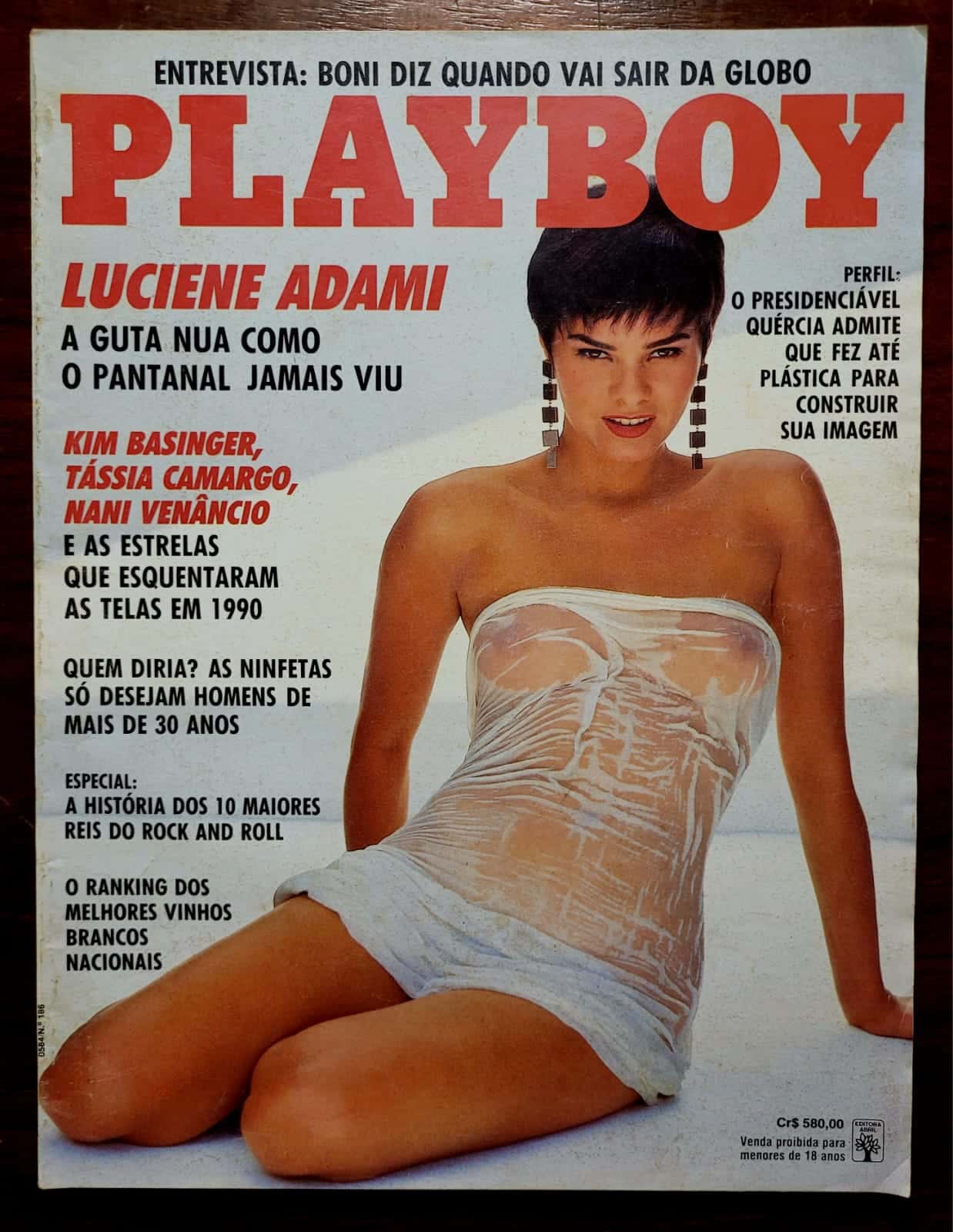 | Casa do Colecionador Playboy Nº 186 (Janeiro/1991) Luciene Adami “A Guta de Pantanal” – Pôster Kerri Kendall