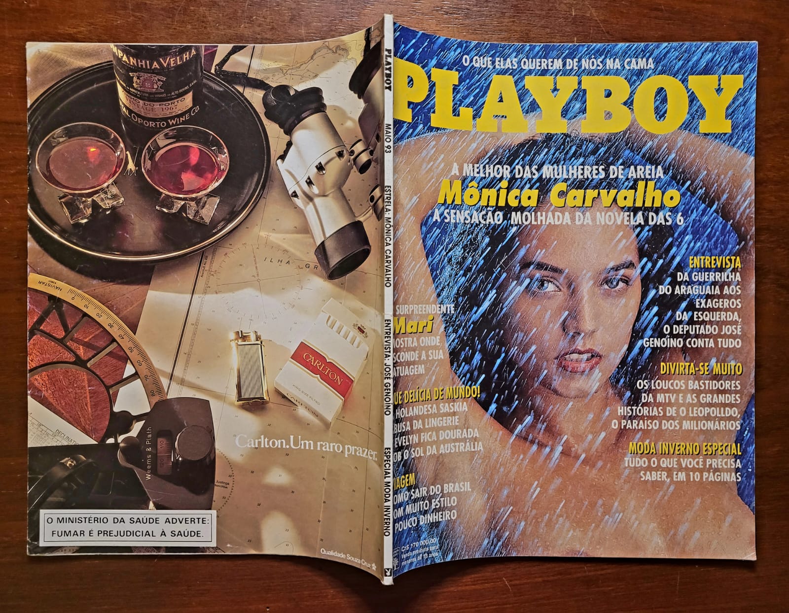 | Casa do Colecionador Playboy Nº 214 - Mônica Carvalho | Maio/1993 | Revista com Pôster e encarte de Pesquisa Internacional de Sexo