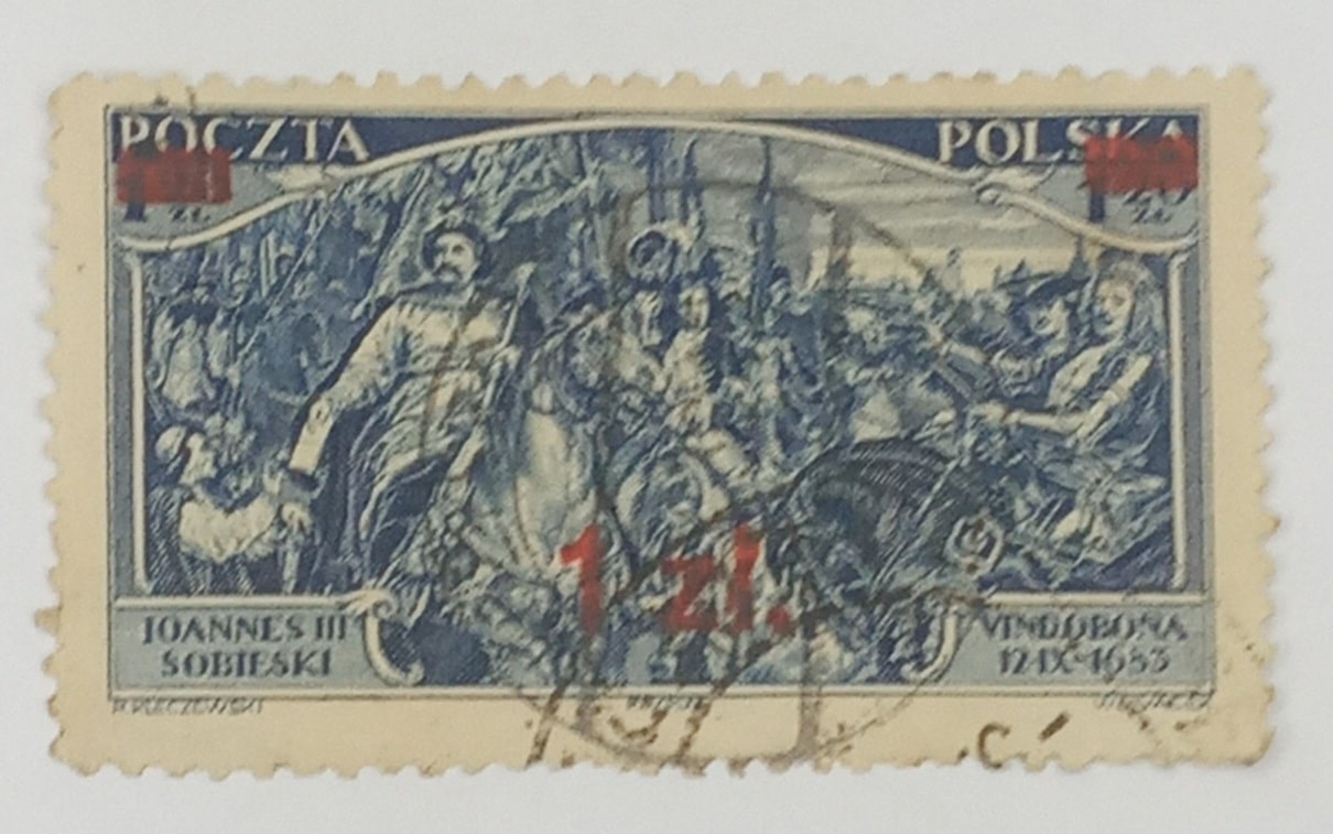 | Casa do Colecionador POLONIA - 250º ANIVERSÁRIO - selo stamp scott #286 - 1zl - LIBERTAÇÃO DE VIENA - 1933