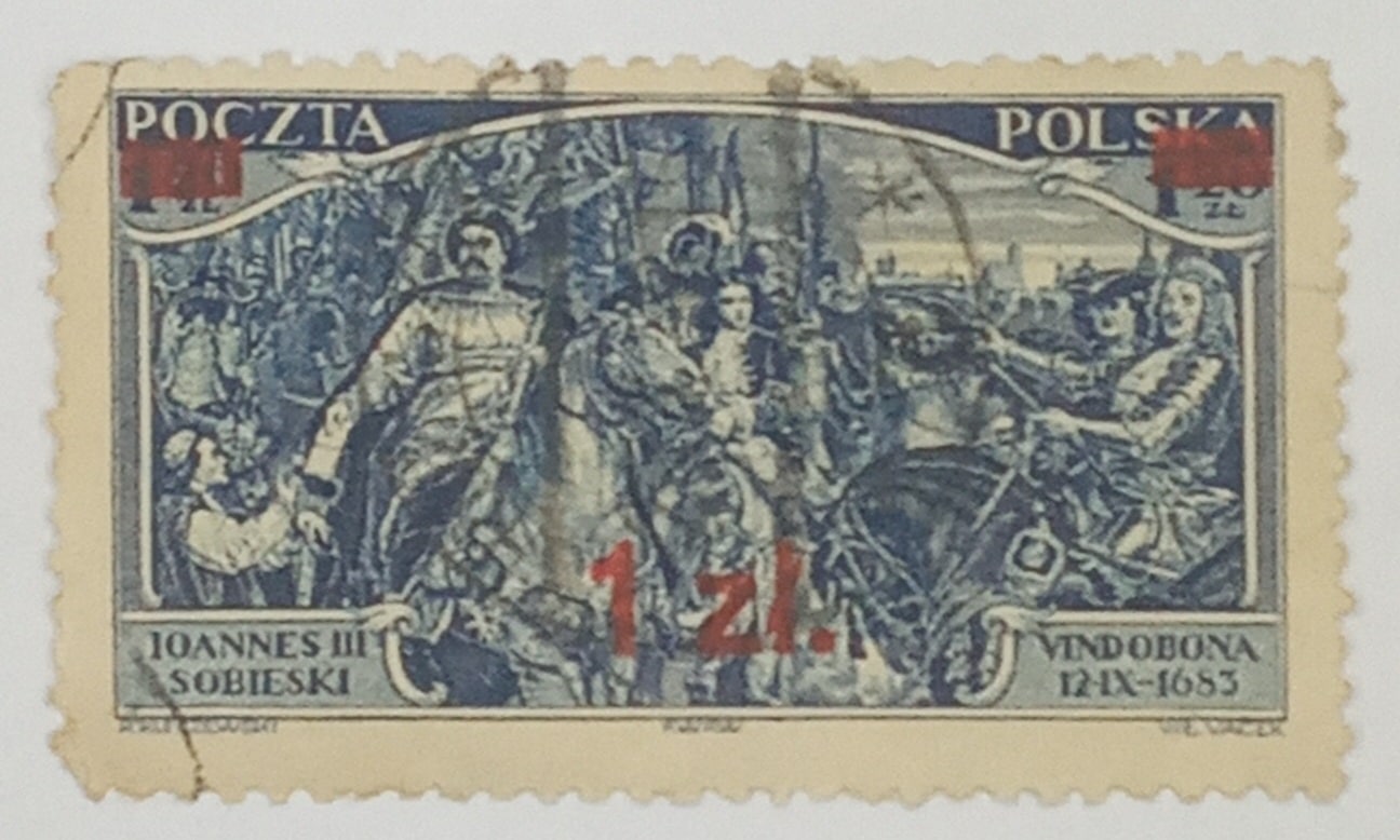 | Casa do Colecionador POLONIA - 250º ANIVERSÁRIO - selo stamp scott #286 - 1zl - LIBERTAÇÃO DE VIENA - 1933