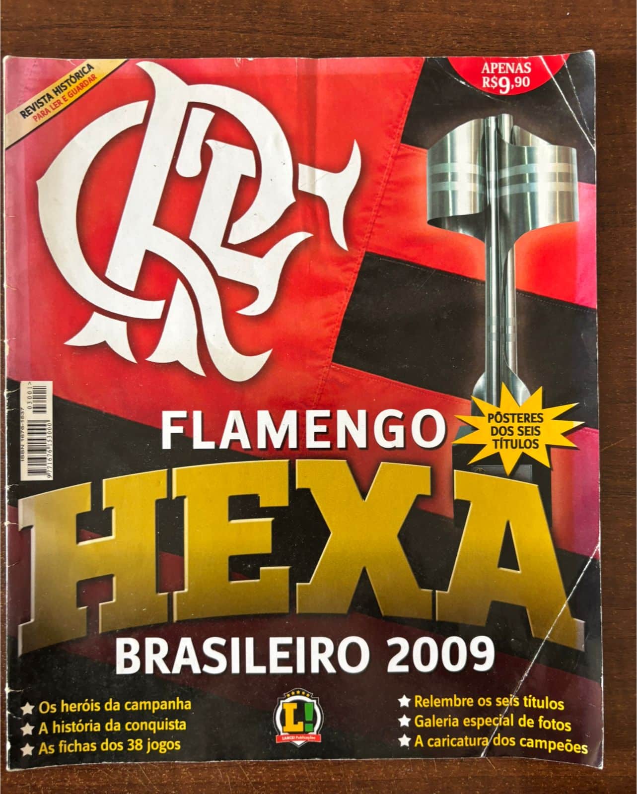 | Casa do Colecionador Revista Lance Edição especial - Flamengo Hexa 2009 - poster dos 6 títulos