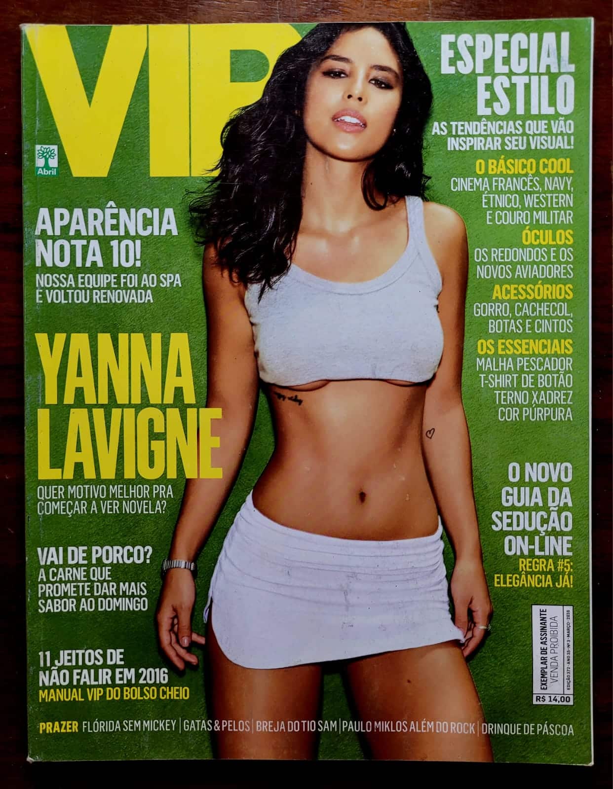 | Casa do Colecionador Revista VIP Nº 372 (Março/2016) Yanna Lavigne na Capa – Edição de Assinante