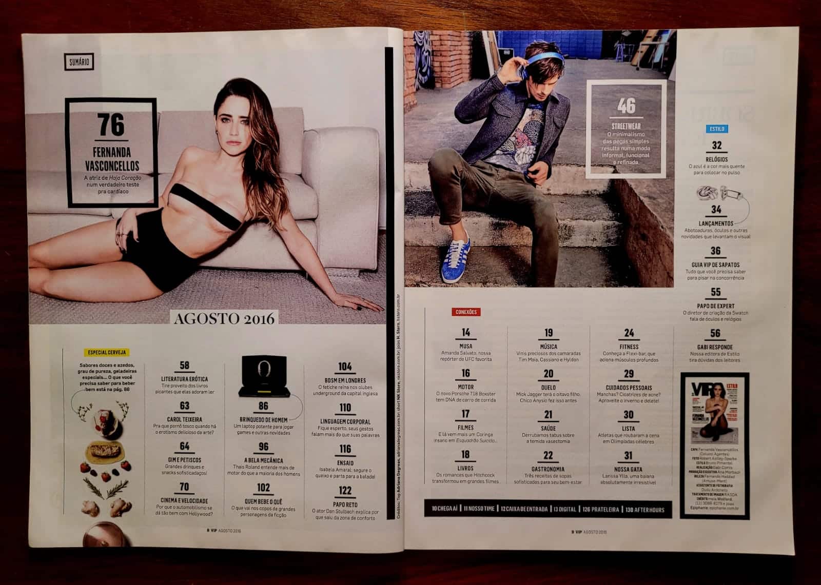 | Casa do Colecionador Revista VIP Nº 377 (Agosto/2016) Fernanda Vasconcellos na Capa | Completa e Conservada
