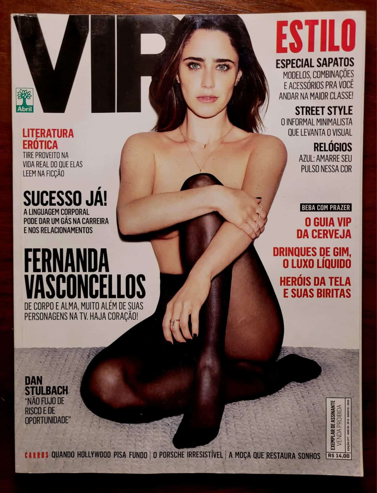 | Casa do Colecionador Revista VIP Nº 377 (Agosto/2016) Fernanda Vasconcellos na Capa | Completa e Conservada