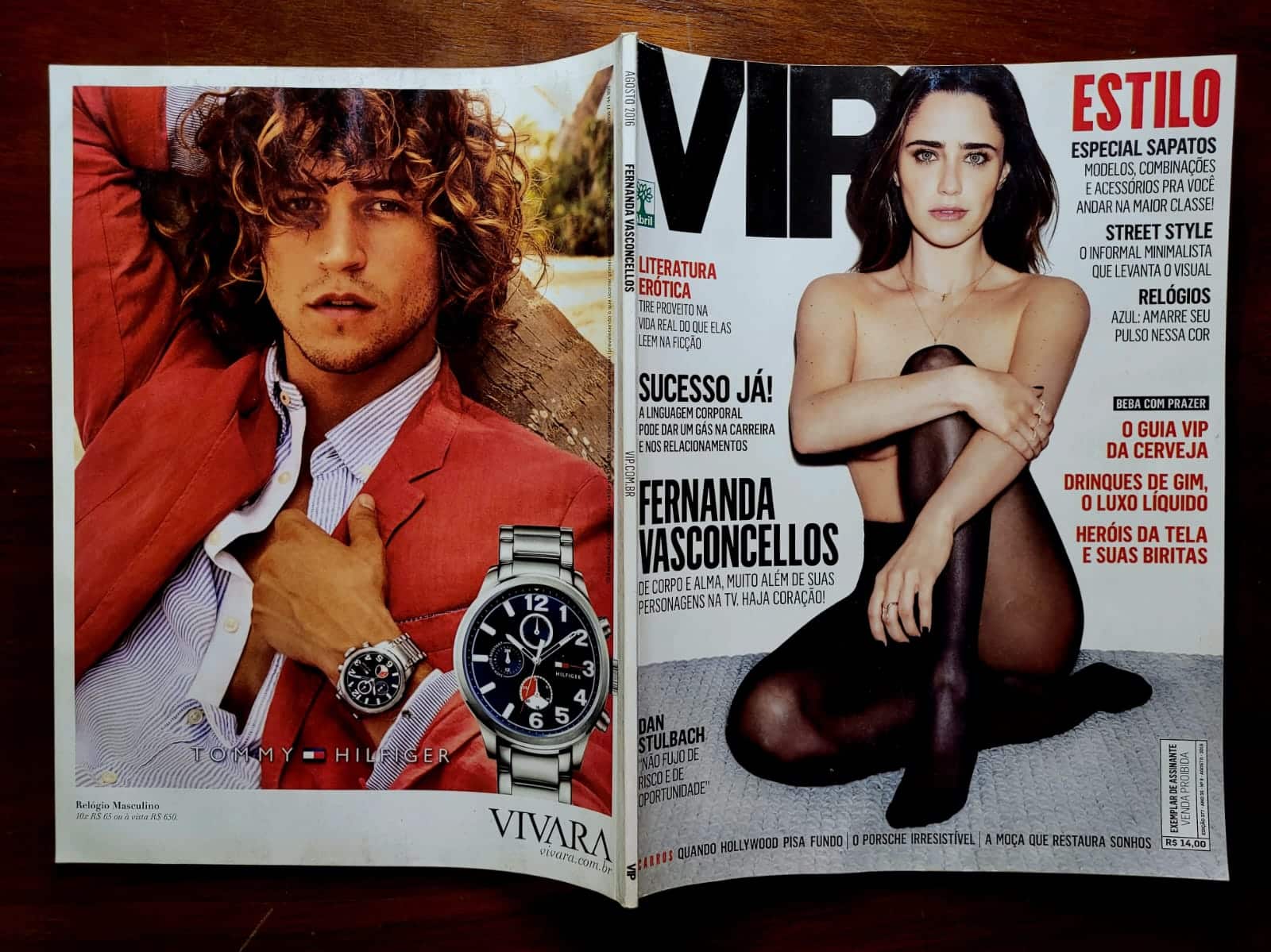 | Casa do Colecionador Revista VIP Nº 377 (Agosto/2016) Fernanda Vasconcellos na Capa | Completa e Conservada