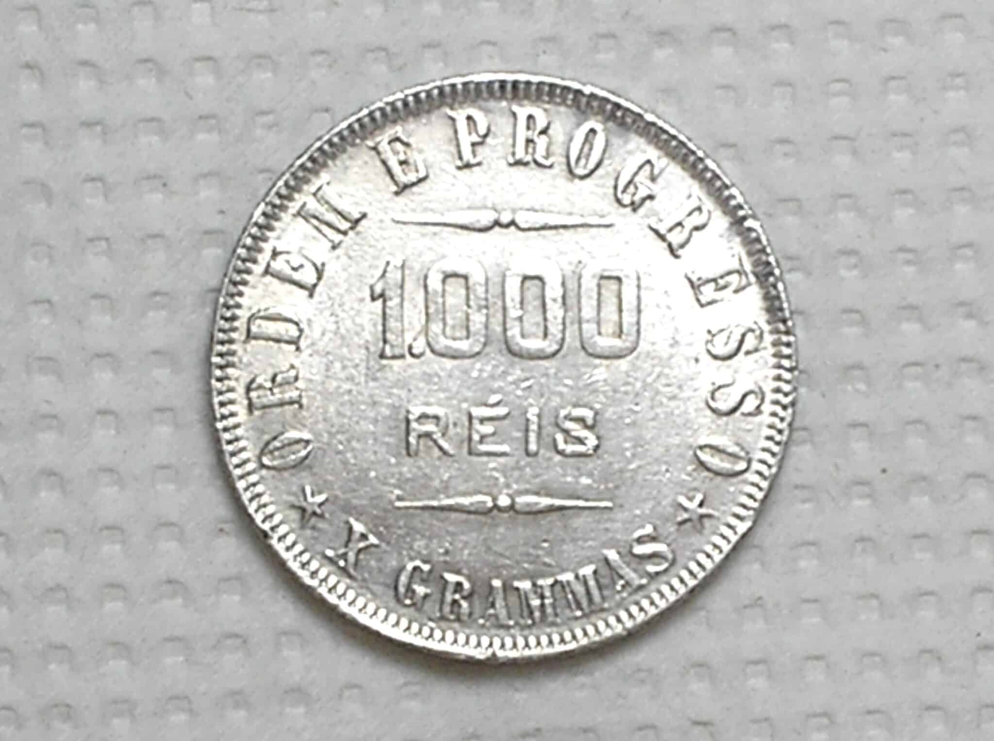 | Casa do Colecionador 1.000 Réis - 1911 / Sob/Fc / República / Prata / Cod.Alb