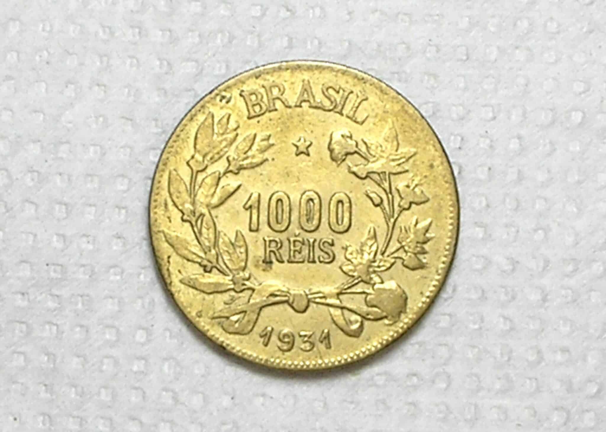 | Casa do Colecionador 1.000 Réis - 1931 / Data escassa / Sem Sigla / Soberba / República / Bz/Al / Cod.Alb