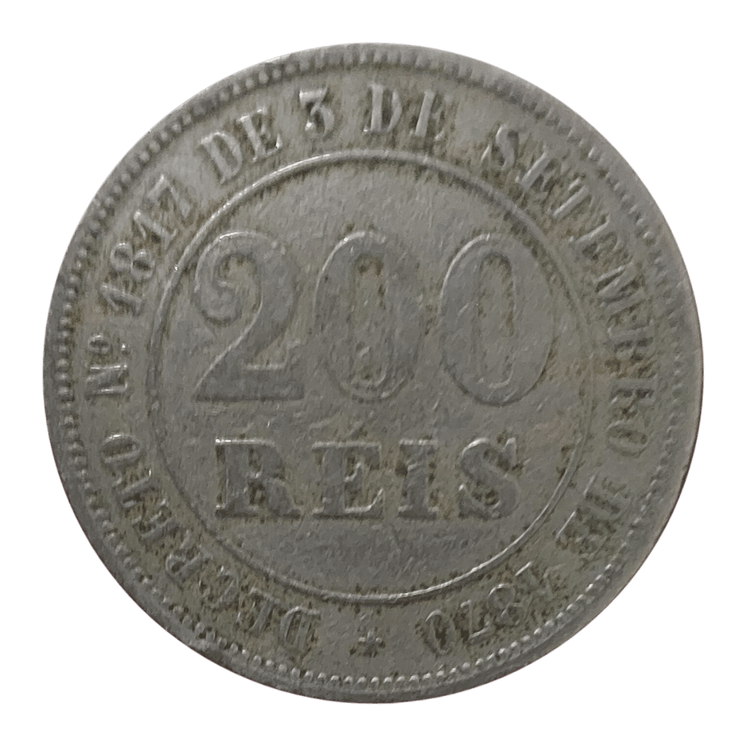 | Casa do Colecionador 200 Réis 1871 Sku 2251