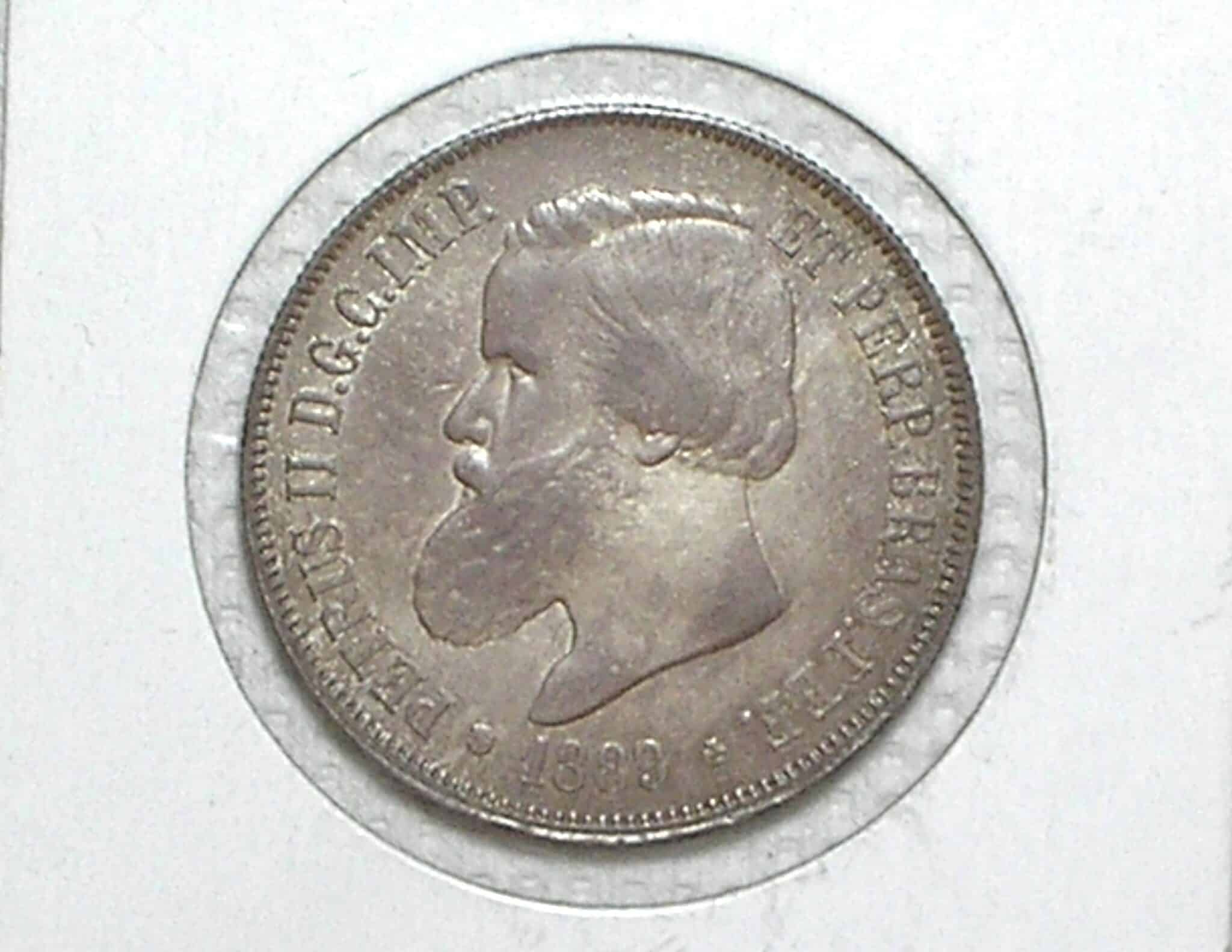 | Casa do Colecionador 2.000 Réis - 1889 / Império / Sob/Flor de Cunho / Prata / Cod.Alb