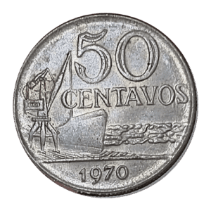 50 Centavos 1970 Sob com patina Sku 2261