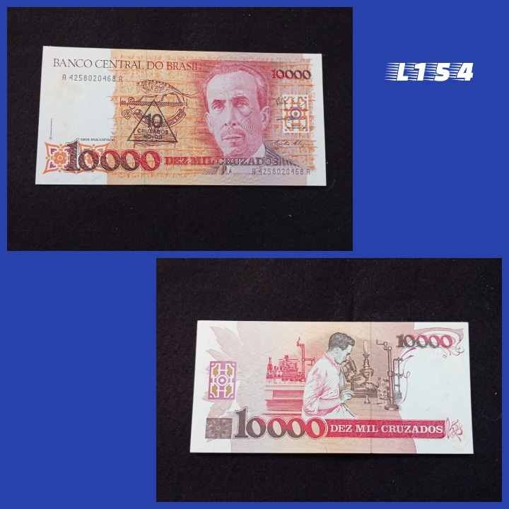 | Casa do Colecionador 10 Mil Cruzados 1990 C203 carimbo 10 Cruzados Novos L154