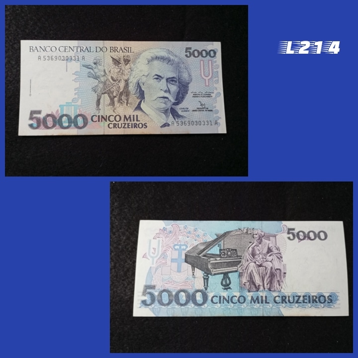 | Casa do Colecionador 5 Mil Cruzeiros 1992 C220 L214