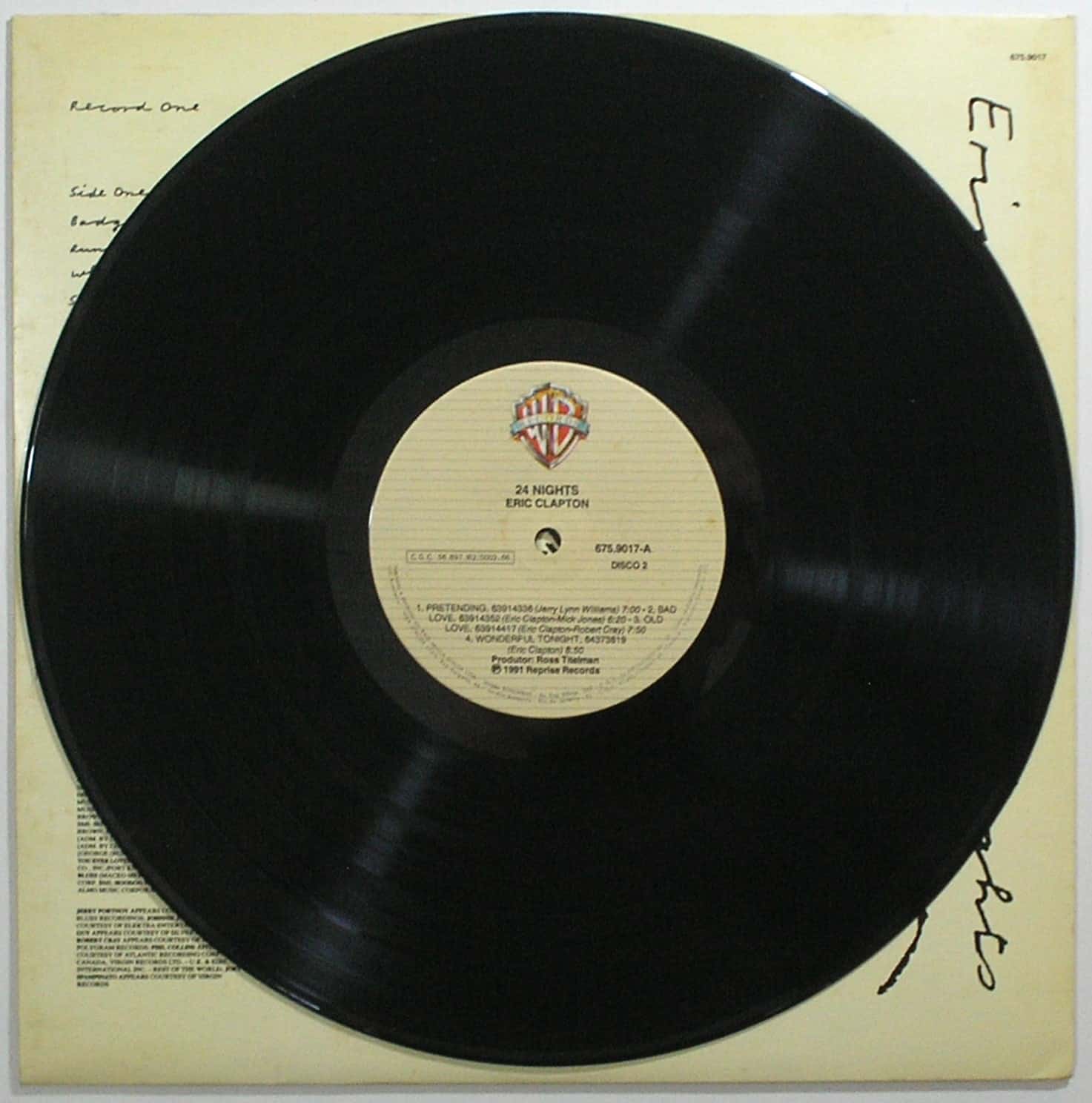 | Casa do Colecionador Álbum Duplo Vinil Disco "Eric Claptonl " 24 night / - Parada 1990 - 1991 / WB records / Exclusivo para colecionador em excelente estado de conservação / peça rara