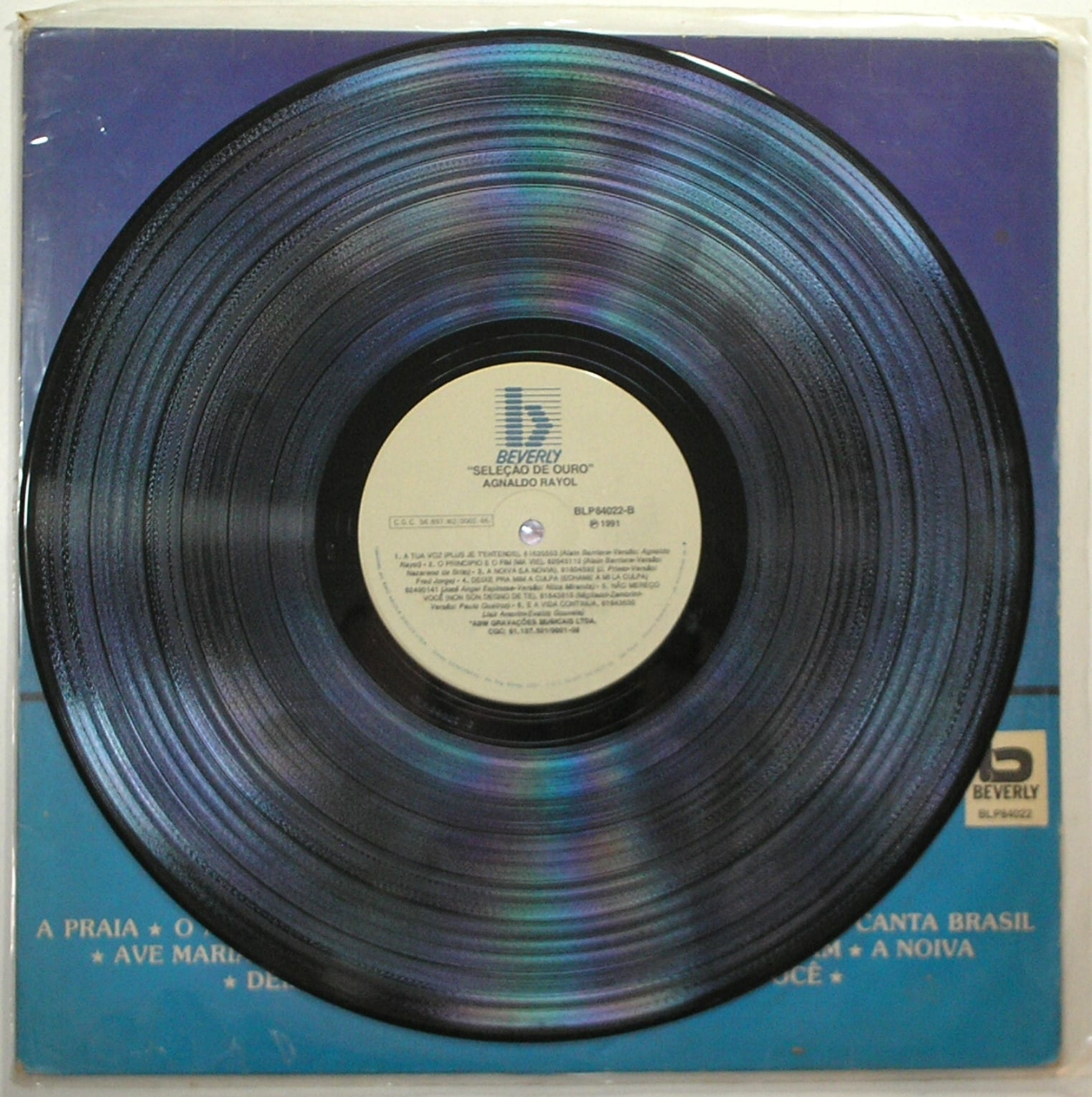 | Casa do Colecionador Álbum Vinil Disco " Agnaldo Rayol "- Seleção de Ouro / - Parada 1991 (Grandes Sucessos / Beverly / Em Excelente estado de conservação quase novo / Disco de colecionador