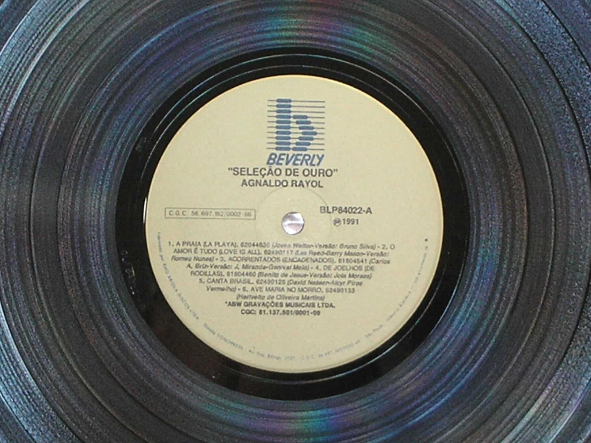 | Casa do Colecionador Álbum Vinil Disco " Agnaldo Rayol "- Seleção de Ouro / - Parada 1991 (Grandes Sucessos / Beverly / Em Excelente estado de conservação quase novo / Disco de colecionador